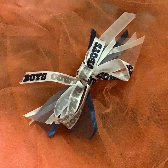 Cowboys hair bow barrette - Picture 1 of 2